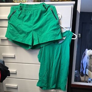 Athleta Trekkie Parachute Shorts & Momentum Tank